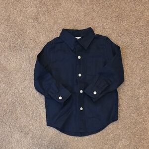 Janie and Jack Navy Button Down Shirt